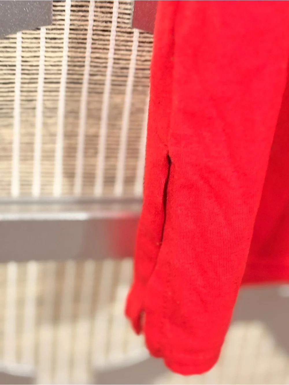 Jordan Red Hooded Long Sleeve Performance Top